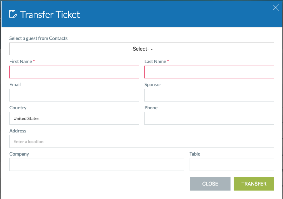 Transferring A Ticket To Another Person